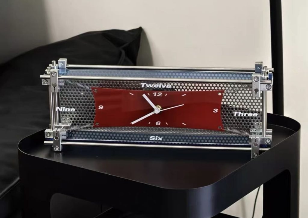 Industrial Tension Desk Clock – Handmade Mechanical Style Table Clock for Office & Home Decor